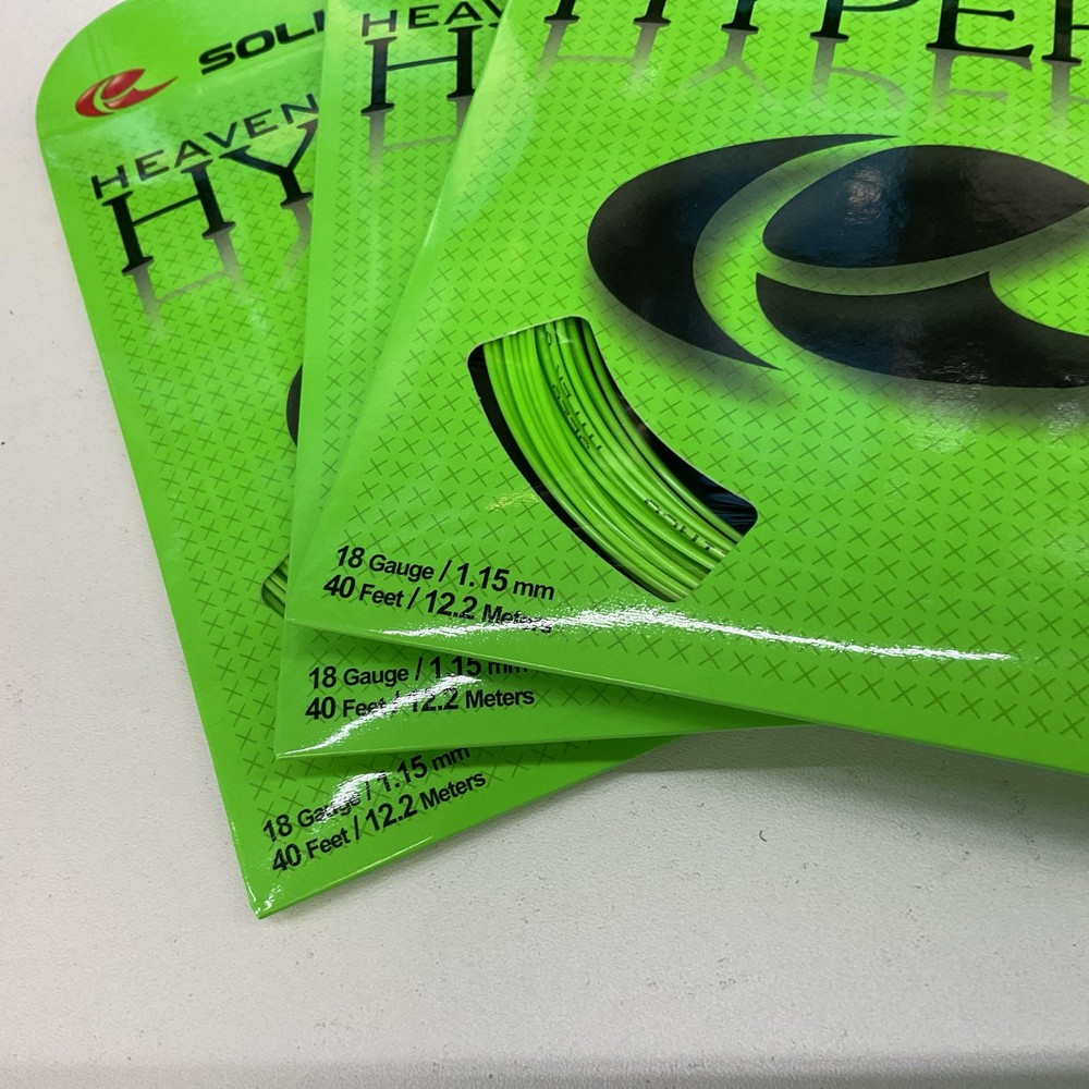 3 Pack Solinco Hyper-G 18g/1.15mm Polyester Green