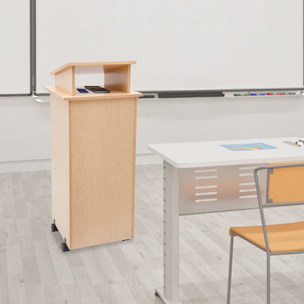 Portable Movable Desk for Presentations | Adjustable Height & Easy Mobility