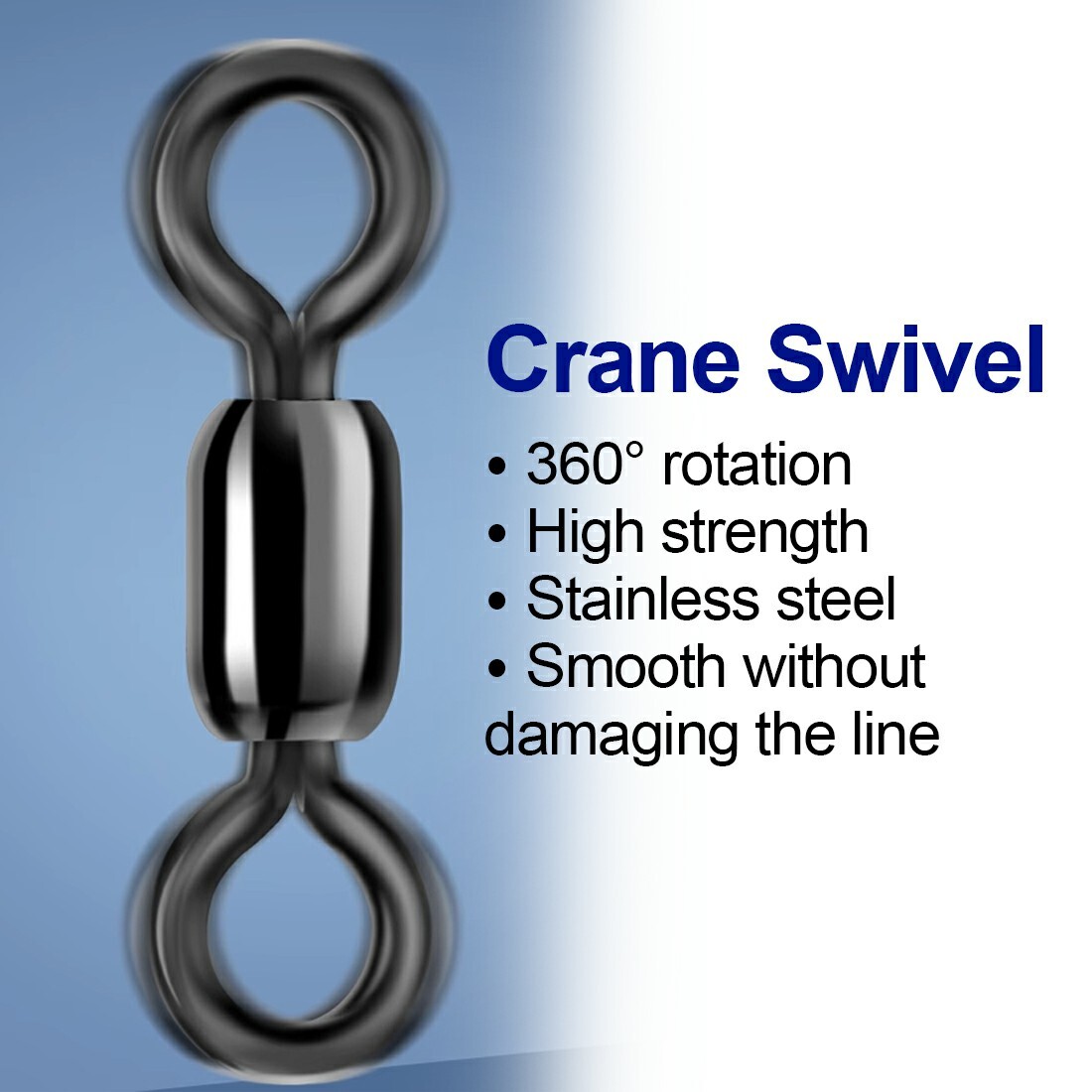 Heavy Crane Swivels 50~200Pcs Swivels Fishing Tackle Fishing Line Hook Connector