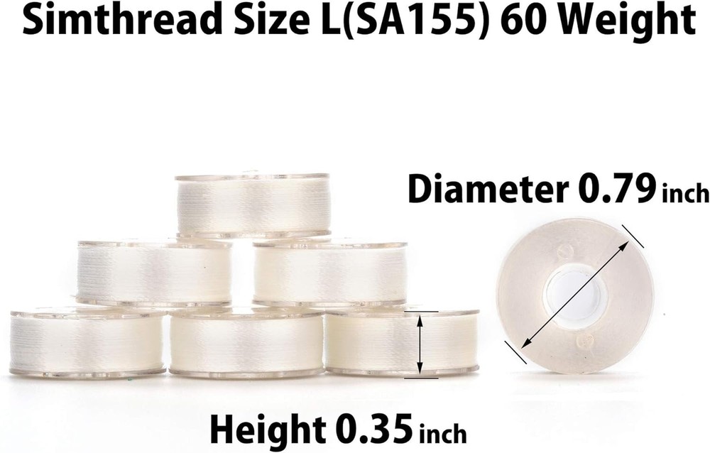 144 Prewound Polyester Bobbins Thread Size L 60WT - For Creative Vision Machines