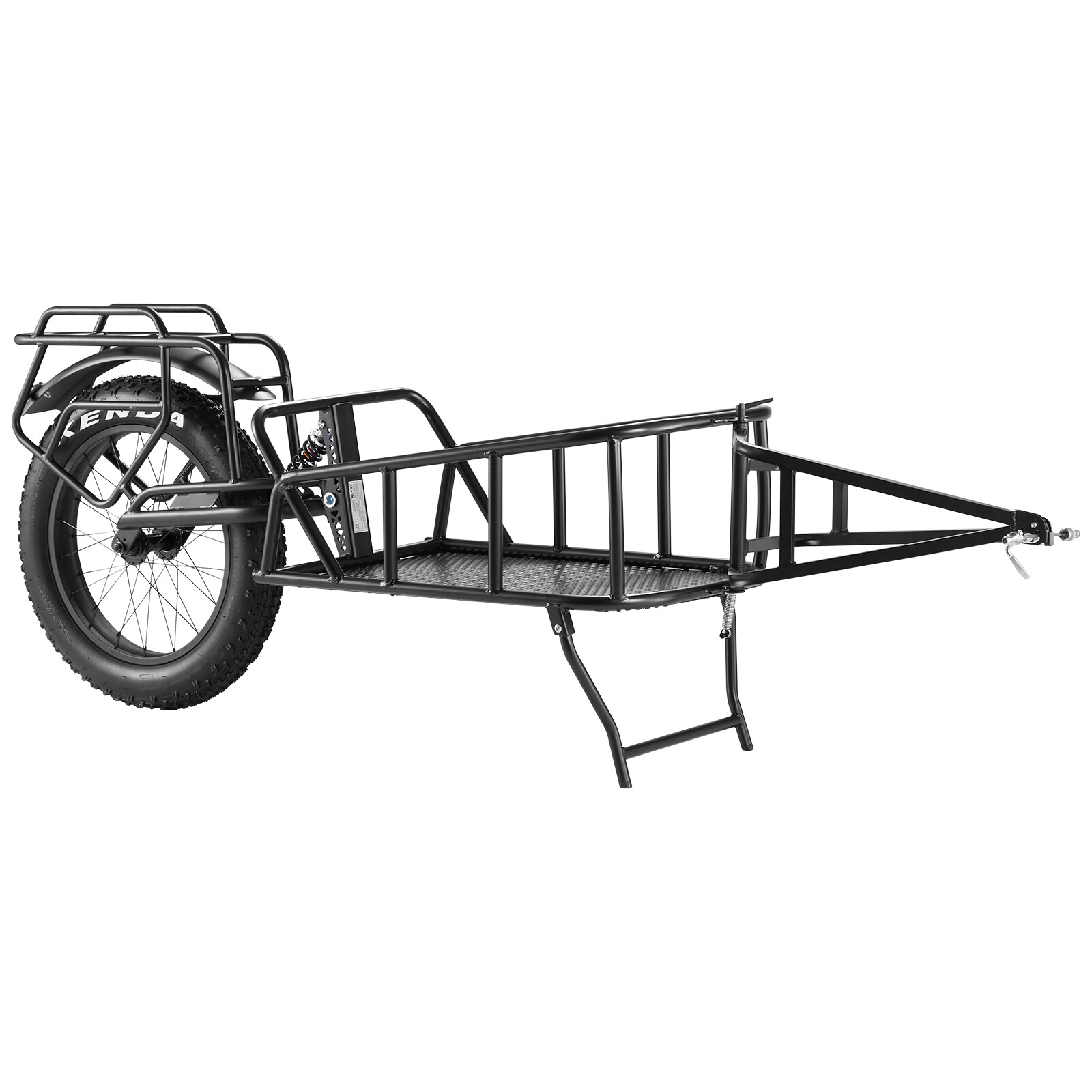 VEVOR Bike Cargo Trailer Bicycle Carrier Storage Cart 70 lbs Load Carbon Steel