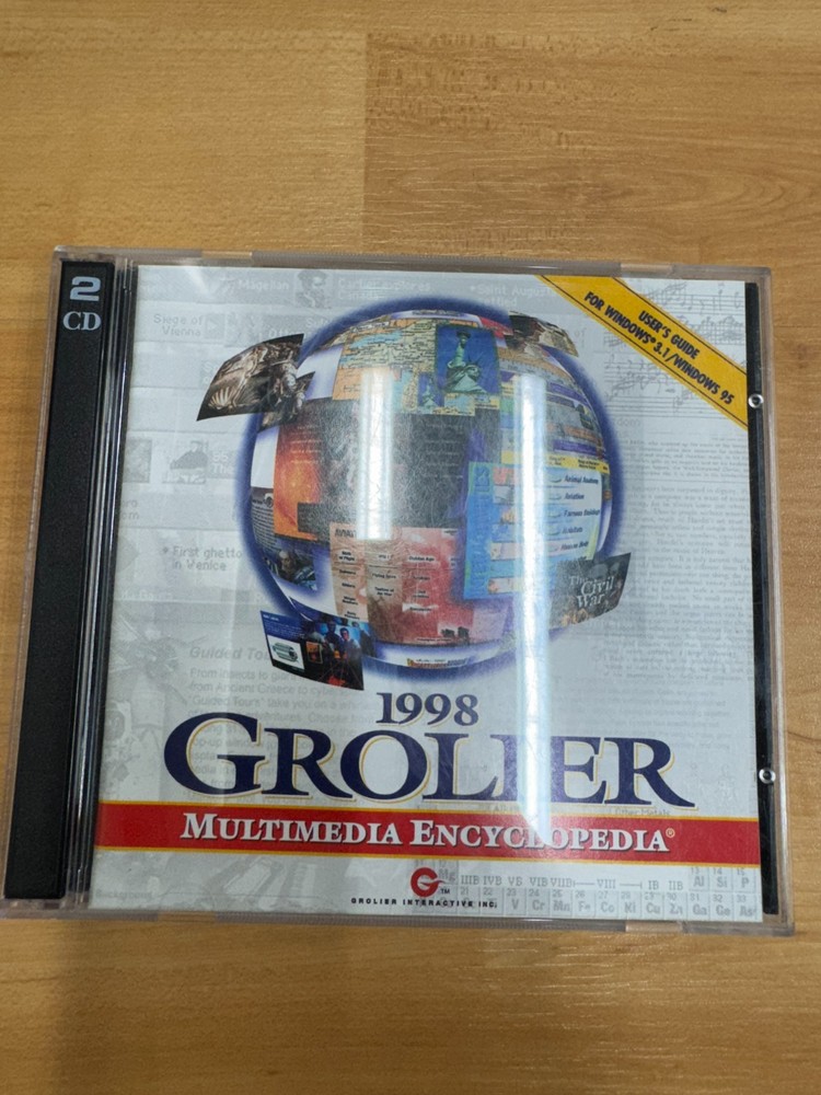 1998 Grolier Multimedia Encyclopedia Windows 3.1 / Win 95 CD-ROM