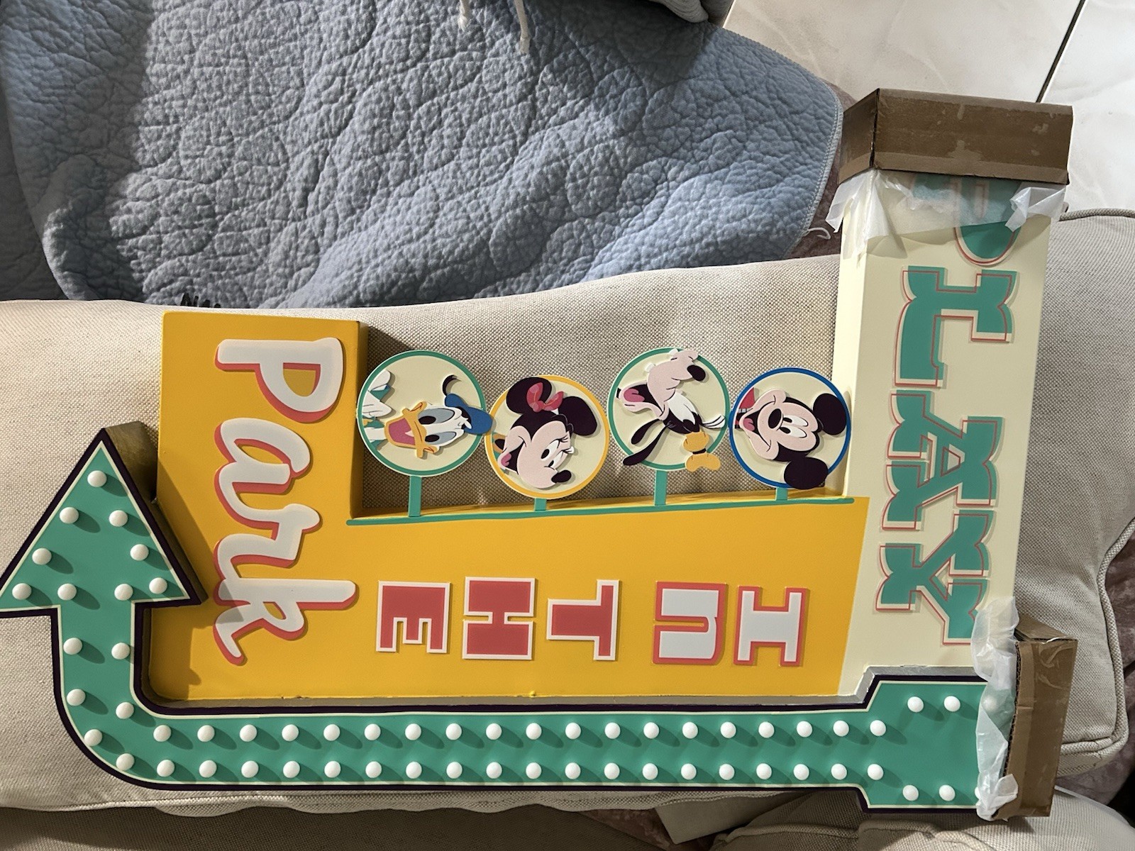 2024 Disney Play In The Parks Marquee 18 X 27.4 Light Up Sign New