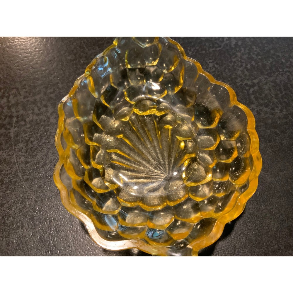 Vintage Anchor Hocking Bubble Leaf Nut/Candy Dish
