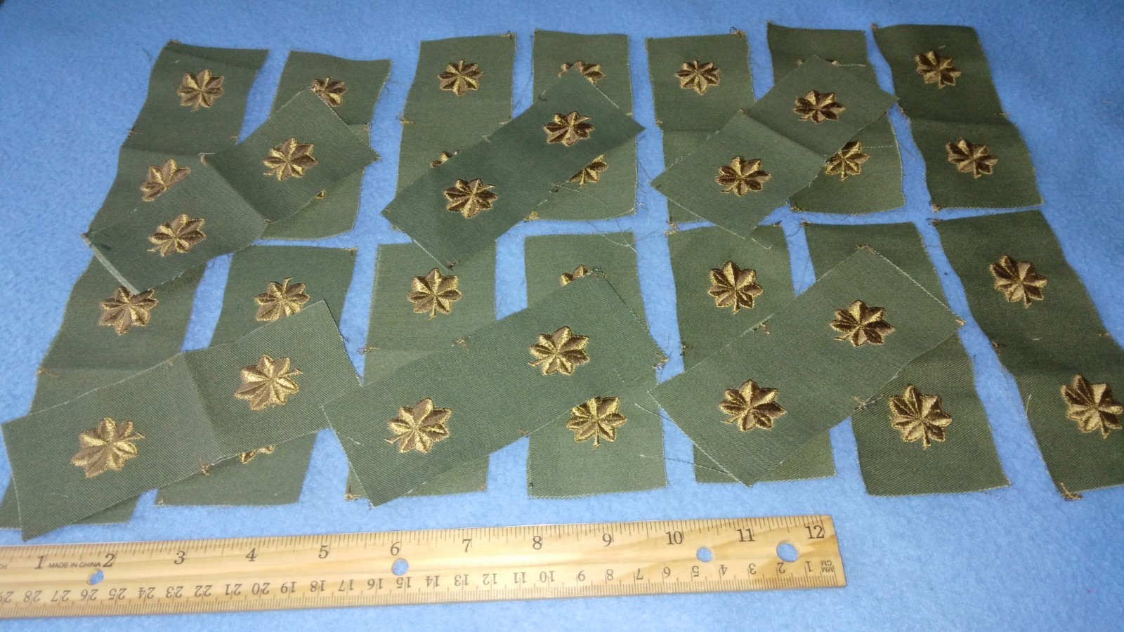 LOT OF 20 PAIRS - U.S. ARMY SUBDUED MAJOR Badge Sew-On PATCHES - NEW