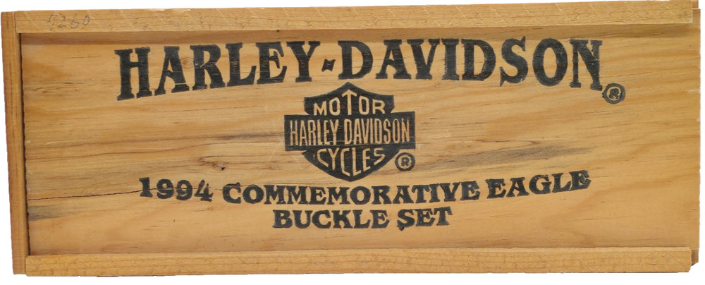 Harley-Davidson 1994 Pewter Commemorative Eagle Buckle Set by Baron