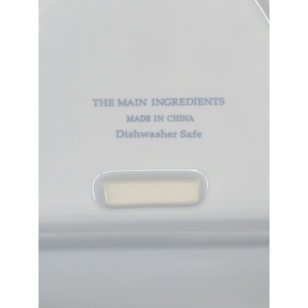 The Main Ingredients White Ceramic Large Divided Serving Dish Bowl 2 Section