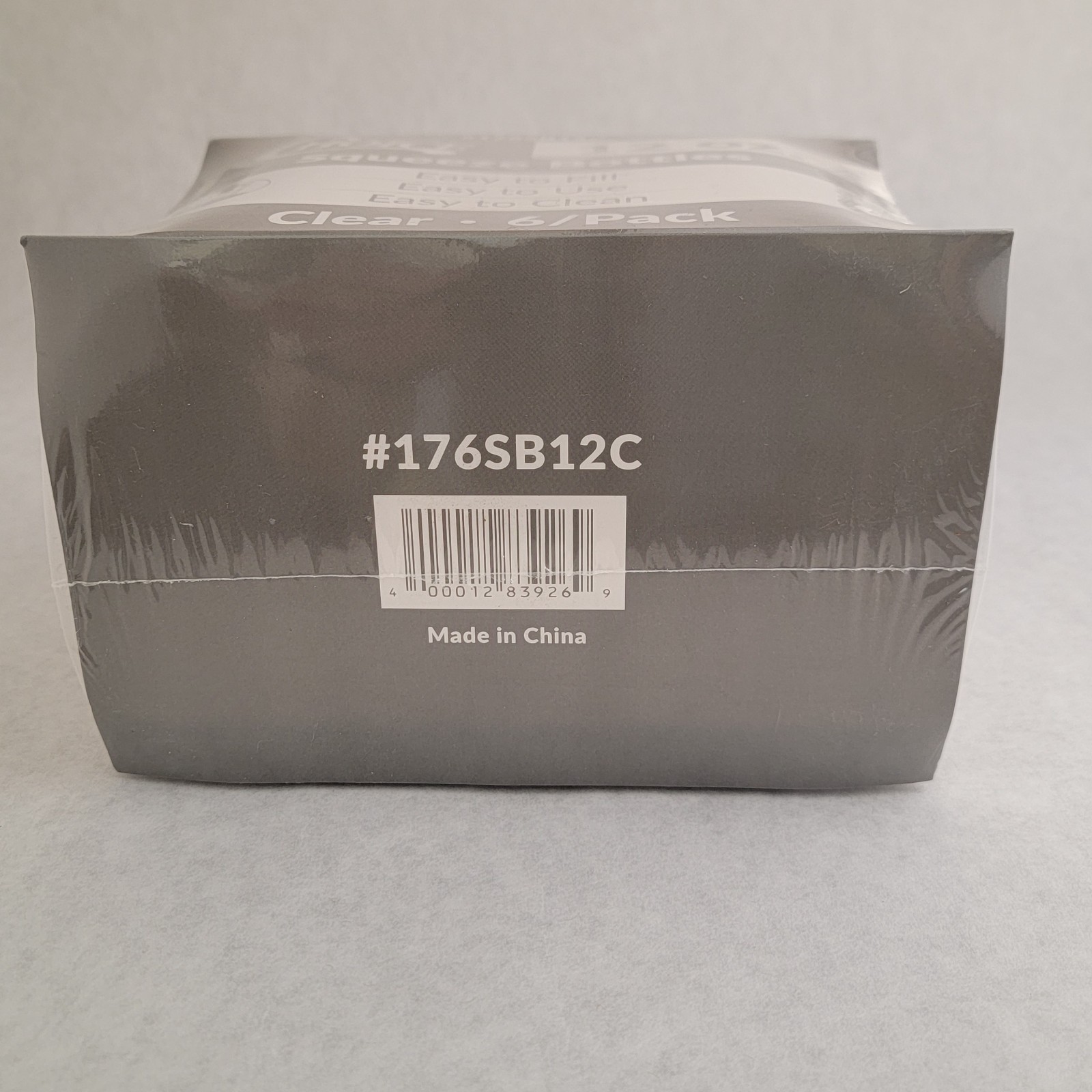 Clear Choice Squeeze Bottles 12 oz Restaurant Condiments With Top PACK OF 6 NEW