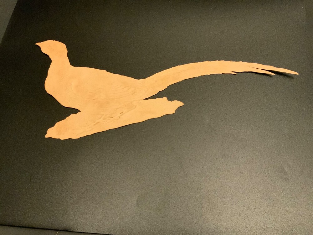 Die Cut Pheasant - 9” x 4” - Antique