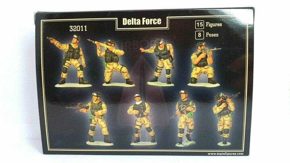 Delta Force, US infantry 15 figures scale 1/32 Mars Figures 32011