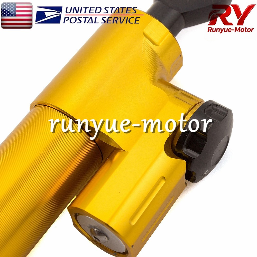 Gold CNC Adjustable Steering Damper Stabilizer Linear Control Universal Aluminum