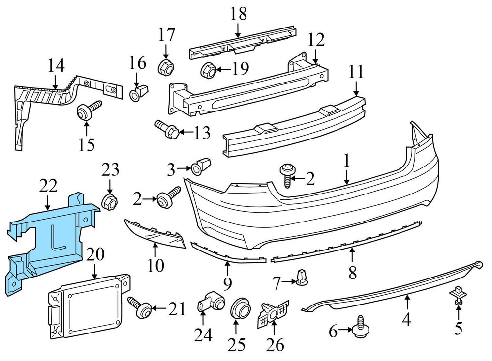 2016-2020 VW PASSAT - Right LANE Change Assist Control Module Bracket
