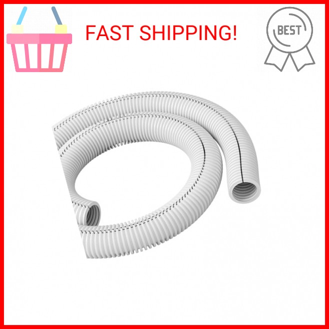 D-Line White 43in Cable Sleeve, Flexible Wire Protector Tubing, Split Electrical