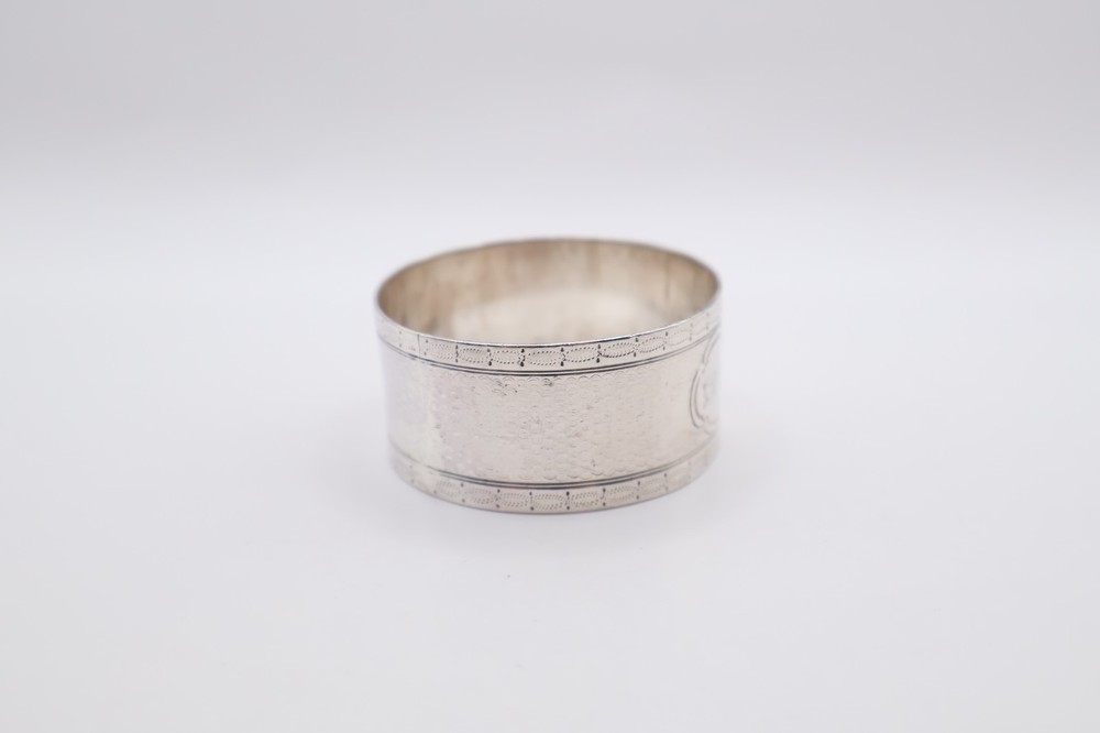 Antique Solid Silver Napkin Ring Hallmarked London 1863