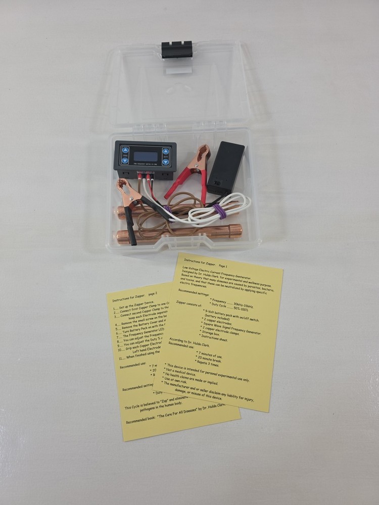 Zapper. Electronic Frequency Generator. 9-Volt. Hulda Clark.
