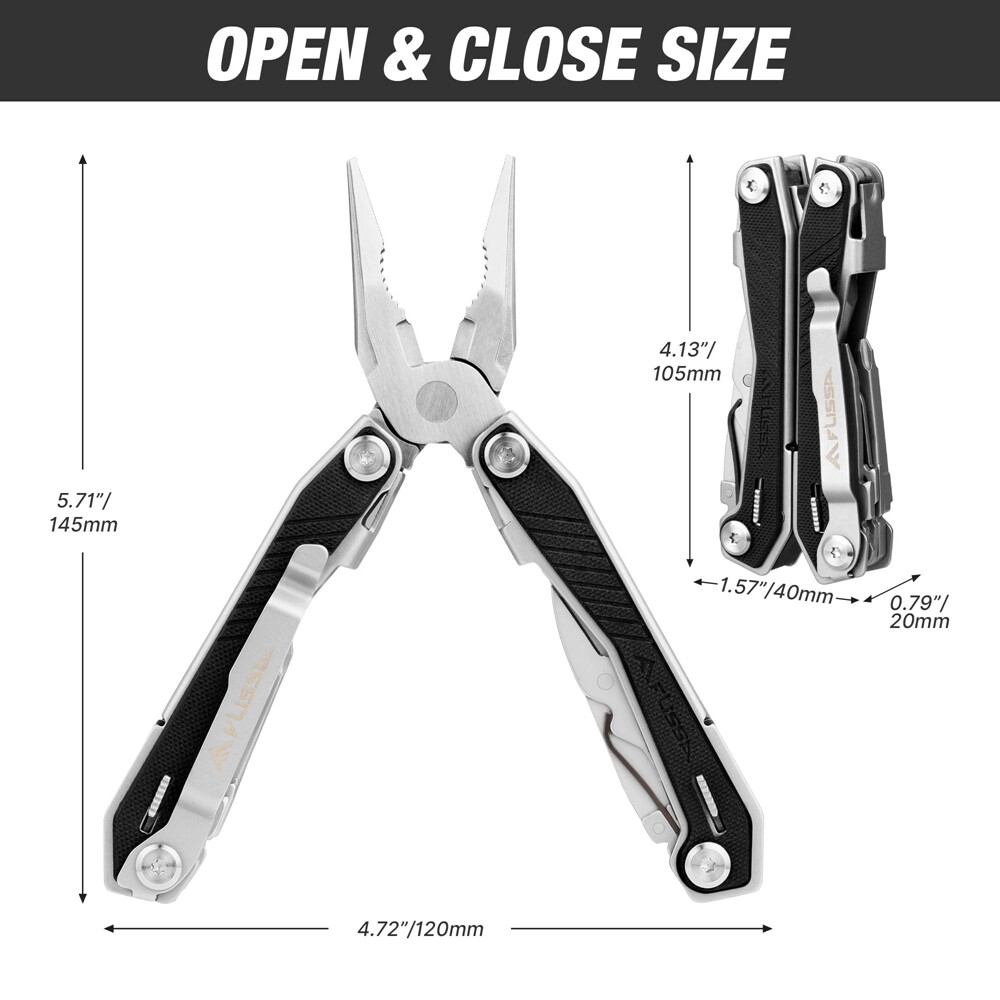 Self-locking Utility Multitools 16-in-1 Multi Tool Stainless Pocket Knife Pliers