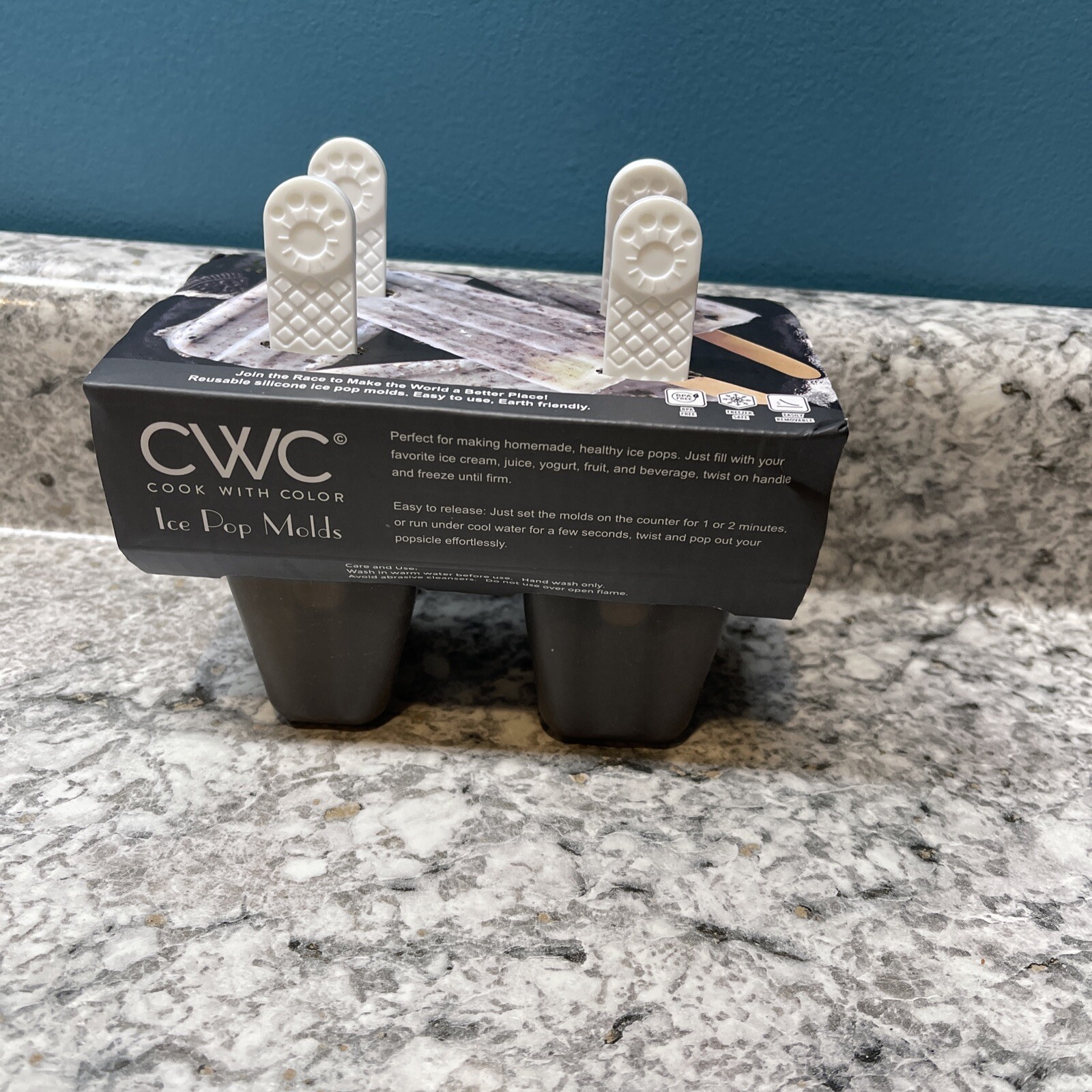 CWC Cook With Color Ice Pop Molds Four Count