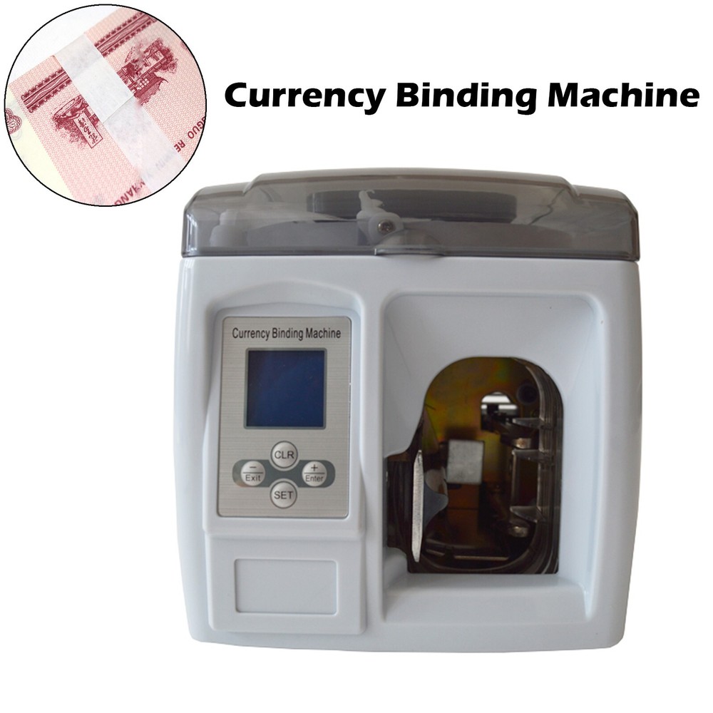 Intelligent Currency Binding Machine Portable Automatic Fast Cash Packer 110V