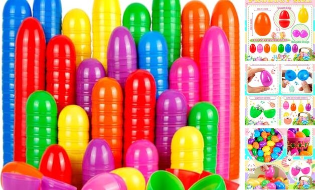 120Pcs Easter Eggs, 2.3" Fillable Bright Colors Plastic Easter Eggs 120-Pack