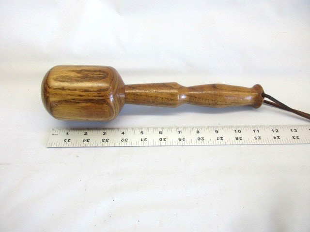 Oak carving chisel mallet or possibly Masonic gavel