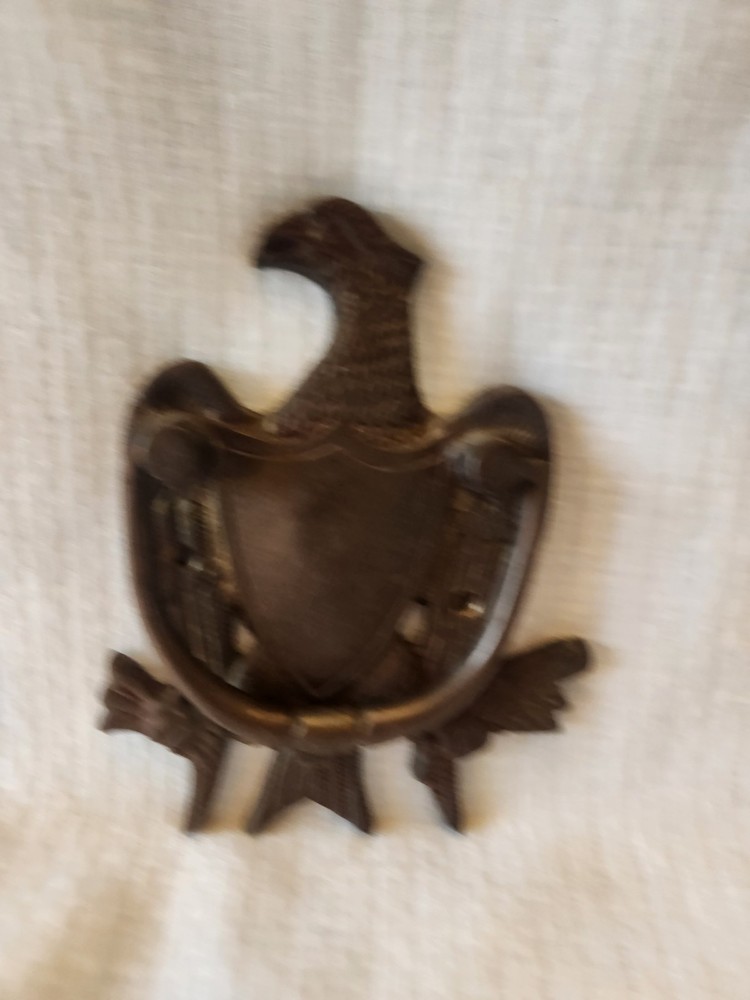 Vintage Eagle Door Knocker Heavy Solid Brass American Eagle 6.5"