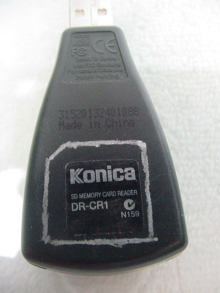 Konica SD Card Reader DR-CR1 | For SD cards | Untested | Used | $3.20 |