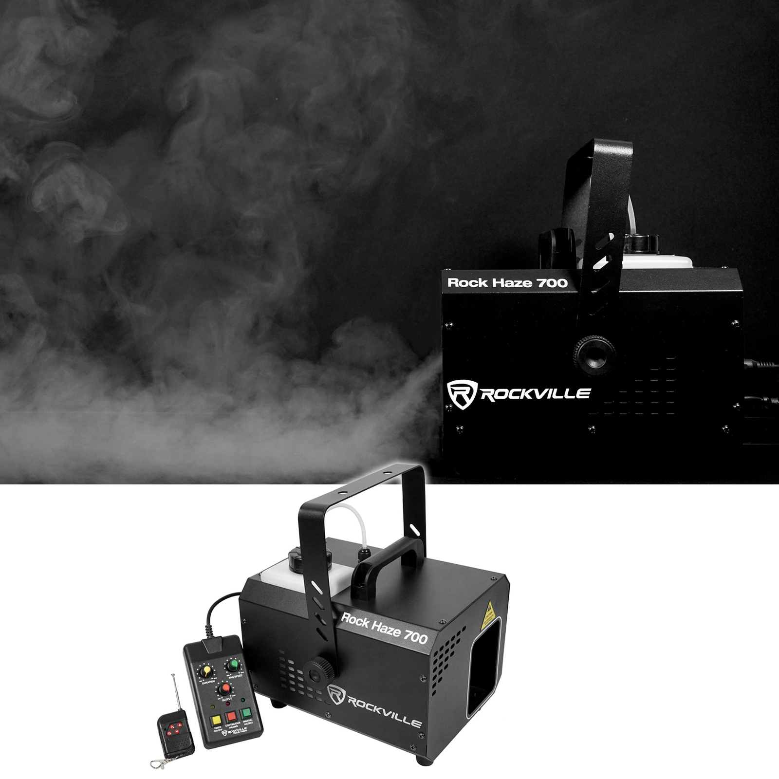 Rockville ROCKHAZE 700 CFM DMX Water Based DJ/Club Haze Machine+Gallon Fluid