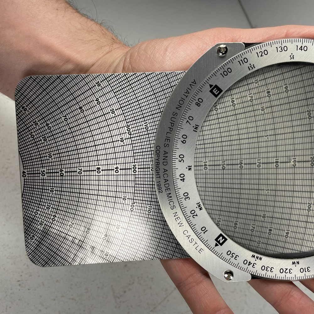 ASA E6-B Metal Flight Computer ASA-E6B 1992 w/ Case BENT