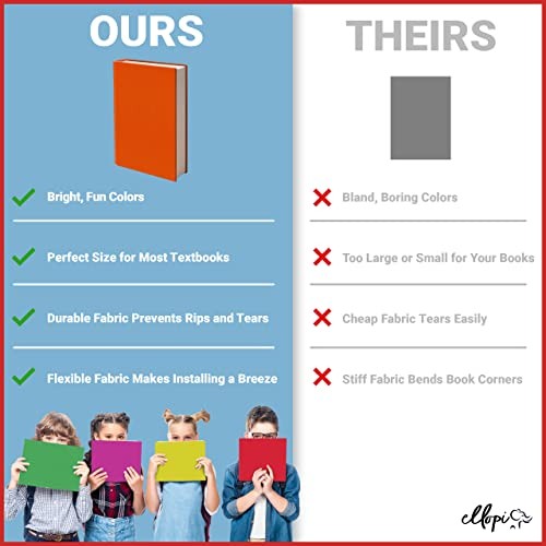 Stretchable, Easy Apply Book Covers 6 Pack Solid Book Cover Standard 6Pk 7