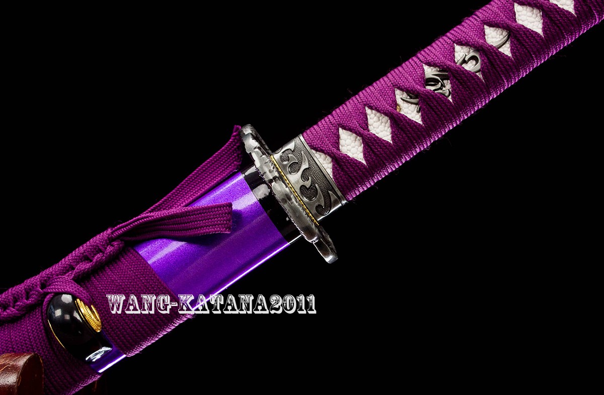 All Purple Battle Ready Sharp Deagon Japanese Samurai Katana Sword 1095Steel