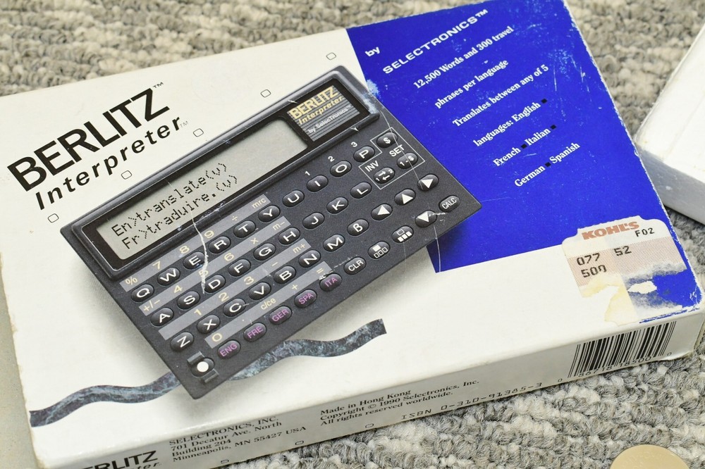 Berlitz Interpreter by Selectronics Five Language Translator Model TR500