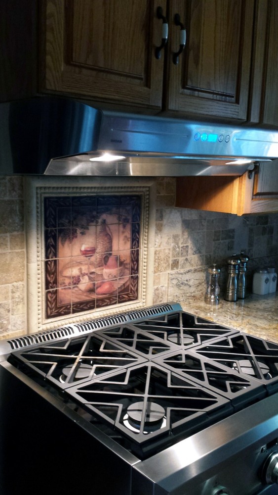 Bread Wine Cheese Mural Ceramic Backsplash Tile #159