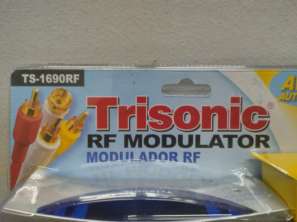 NOS Trisonic AV/RF Auto Switch RF Modulator Box - Sealed