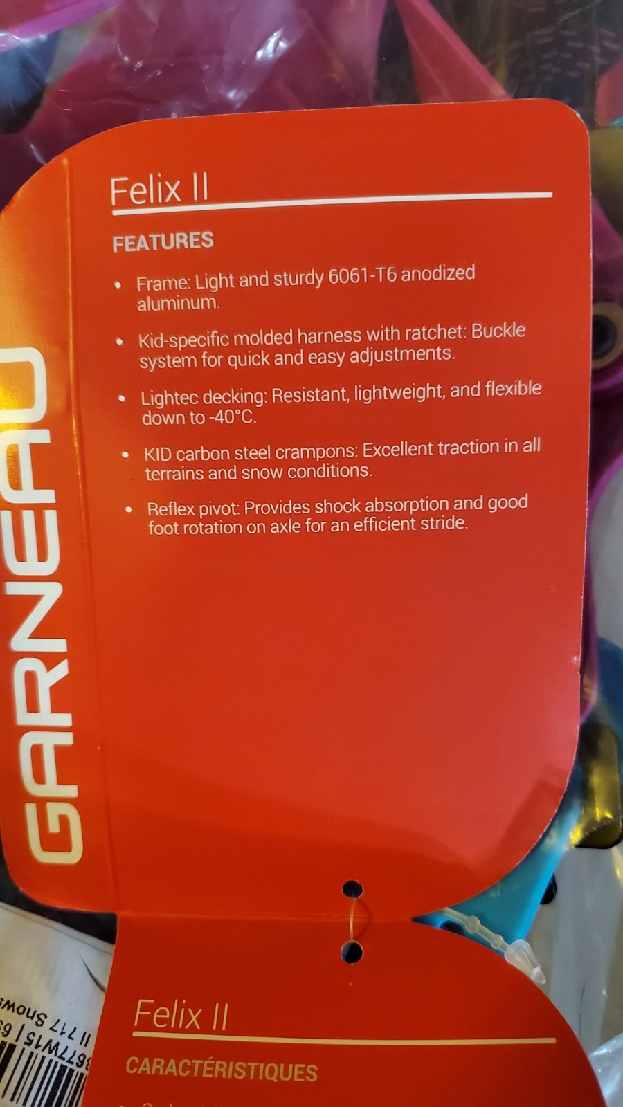 Louis Garneau Felix II 717 Children's Snowshoes 30-80lbs Pink (Pair of Two)
