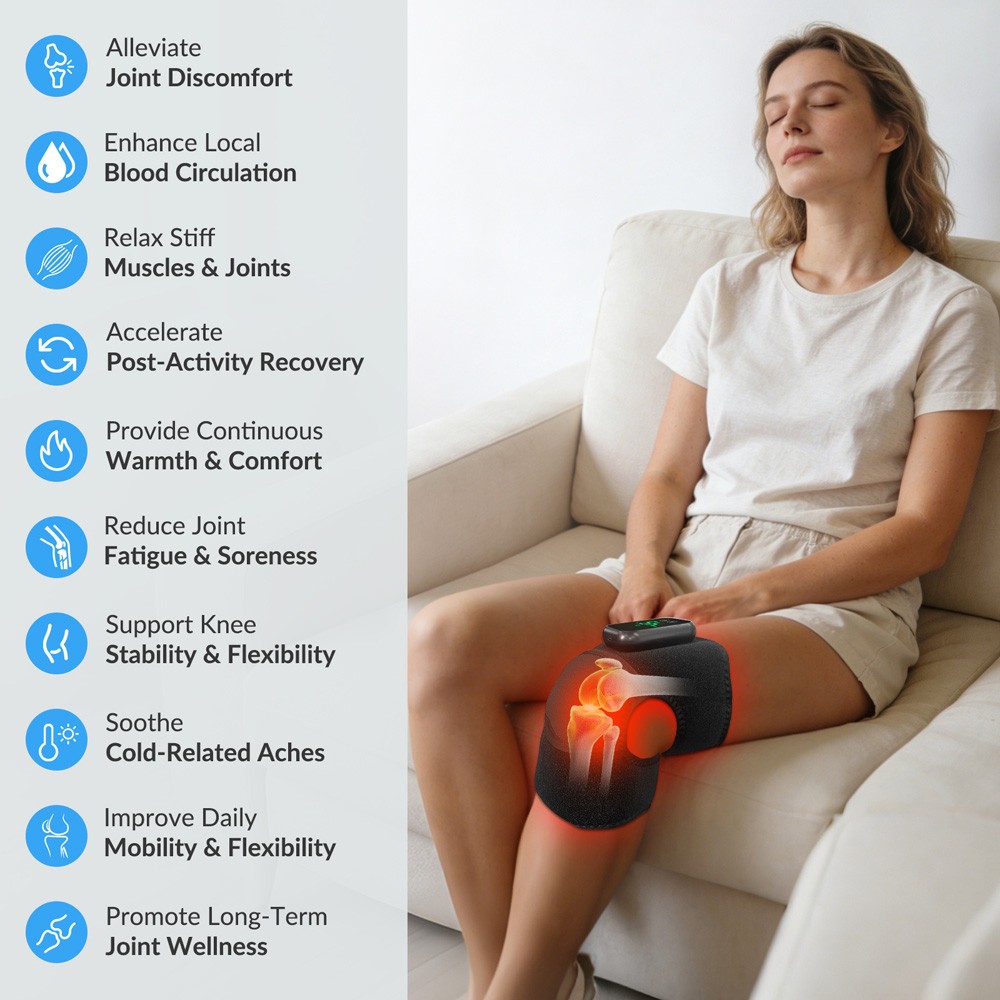 Wireless Electric Multi-Joint Massager Adjustable Heat Vibration Relief Device