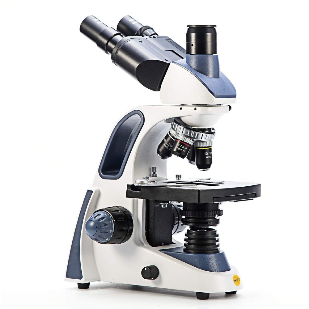 SWIFT Compound trinocular Microscope, 40X-2500X Mechanical Stage Microscope f...