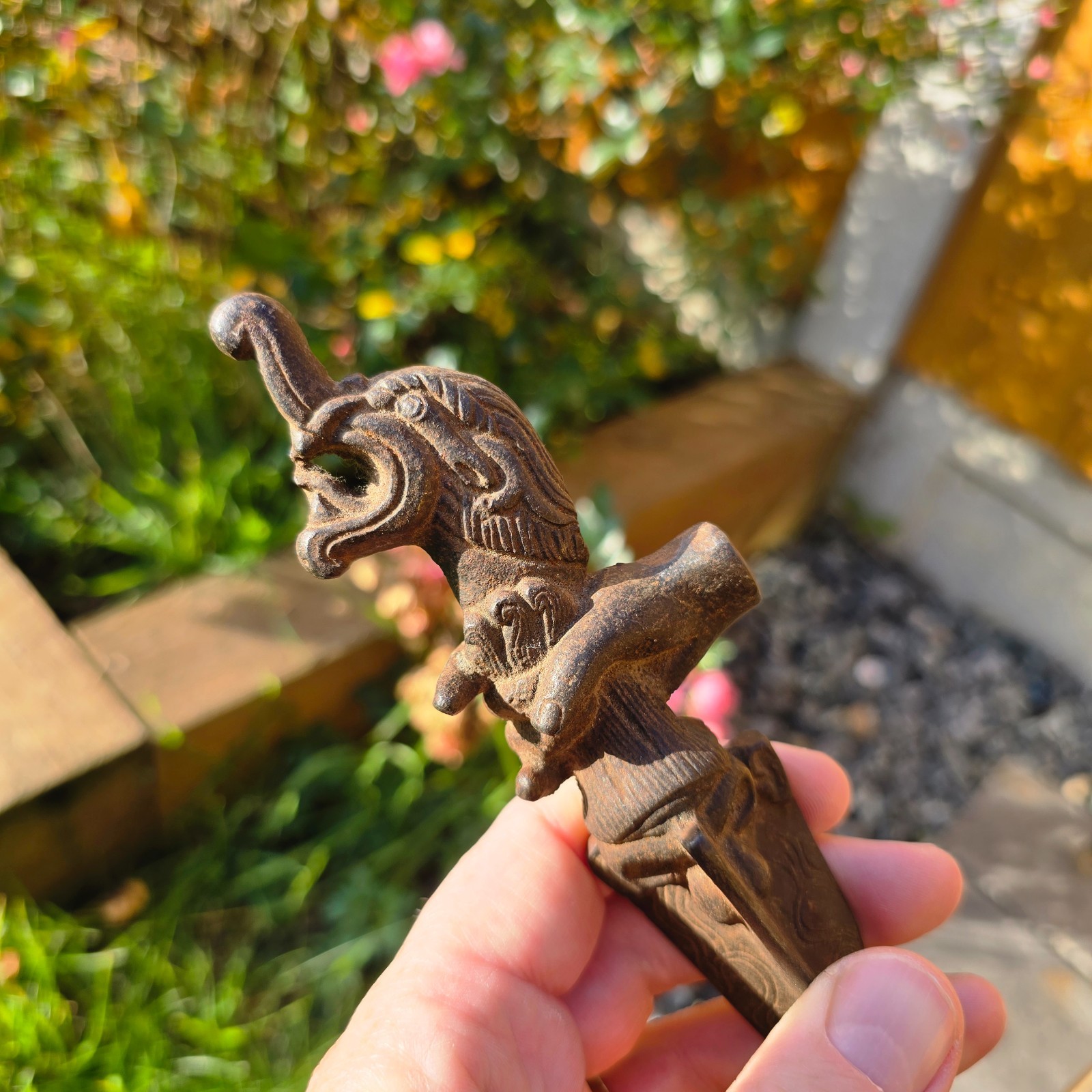 Tibetan or Nepalese Antique c19th Steel Buddhist Implement Tool Shaman