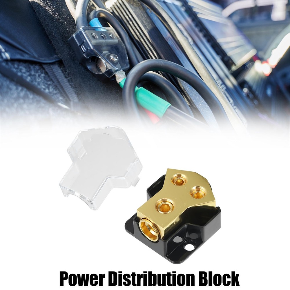 2pcs 2 Way Power Distribution Car Block for Audio Splitter Copper