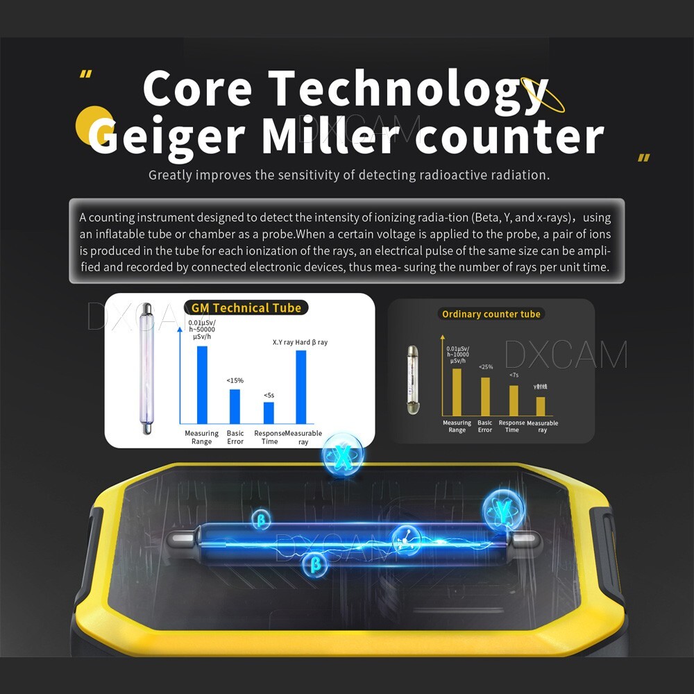Portable Nuclear Radiation Detector GM Geiger Counter Tube X-Ray Dosimeter LCD