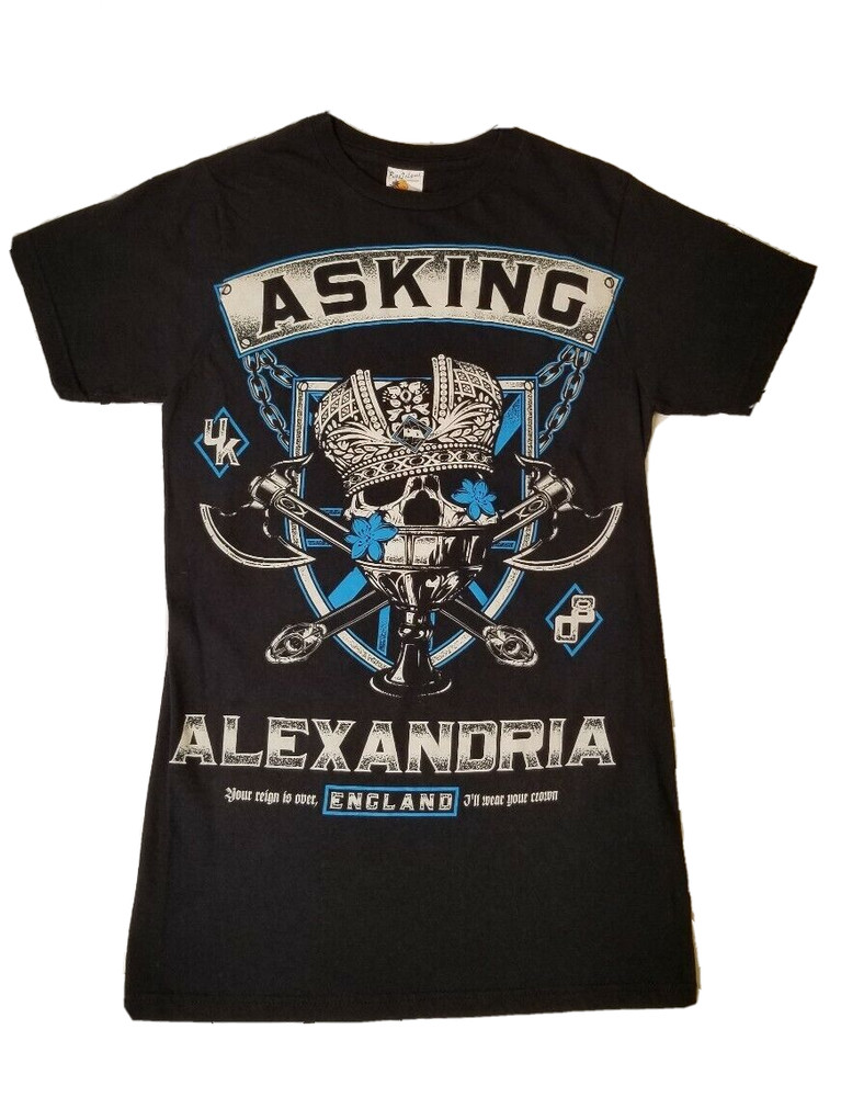ASKING ALEXANDRIA Metal Band England Your Reign is Over Bay Island Shirt Sz S