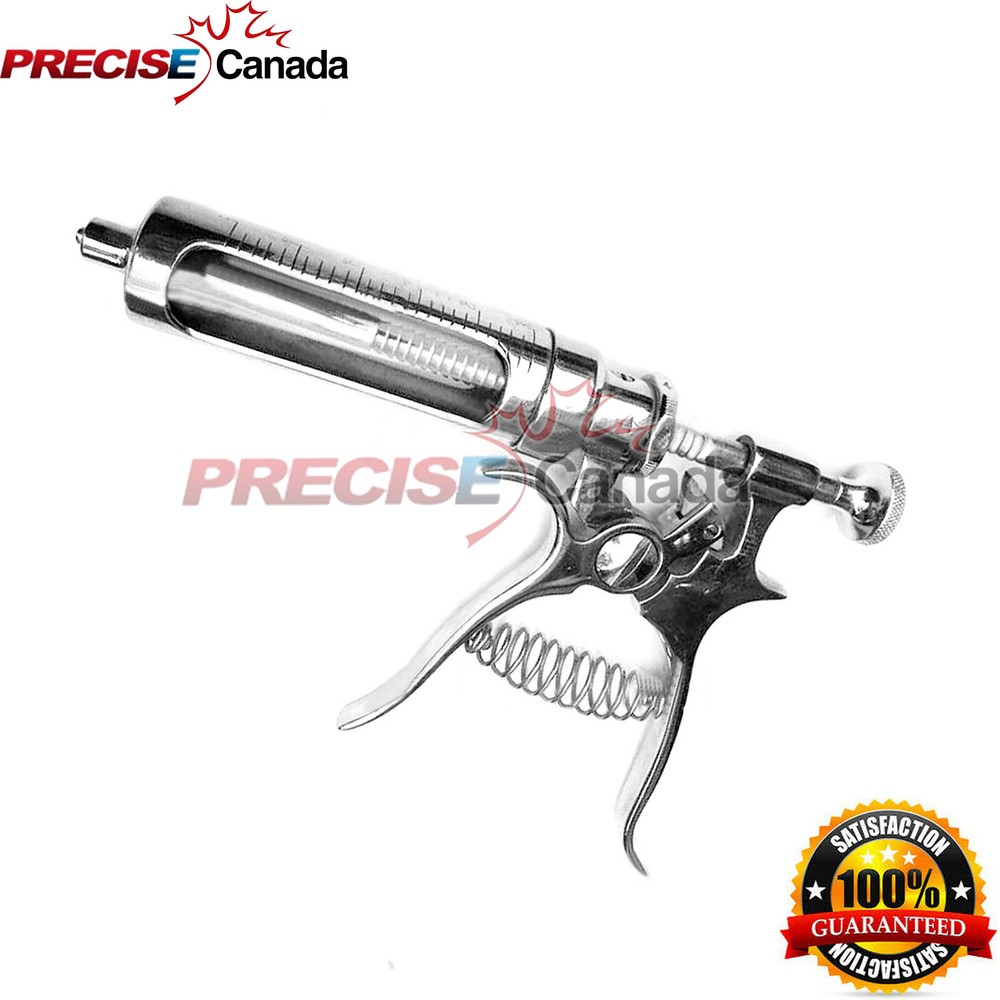 Multidose Automatic Adjustable Dose Gun Syringe 50 mL Livestock Veterinary