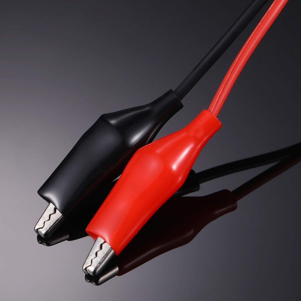 Red Black Electric Circuit Testing Device Alligator Clips 1M Double Ended Tes...