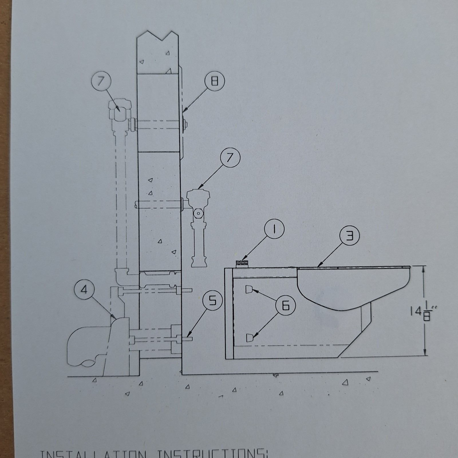 Acorn Controls Prison Toilet R2105-W-1 Toilet, Wall, Satin, Stainless Steel, ADA