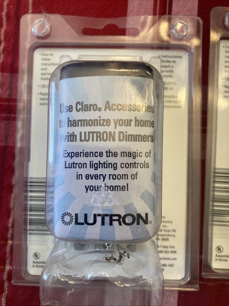 2 Pack LUTRON Claro Switch, 15A, FOUR Pole Light Switch Interruptor CA-4PSH-WH