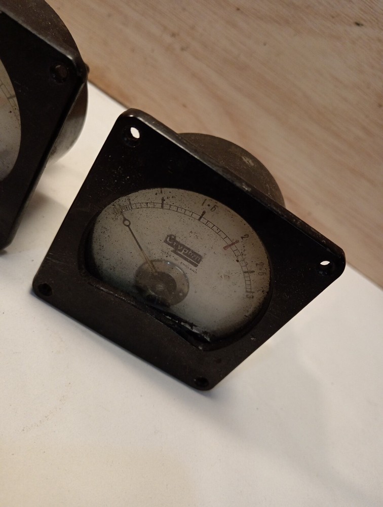 vintage amperes meter Crypton 2/8/3amp Untested #153