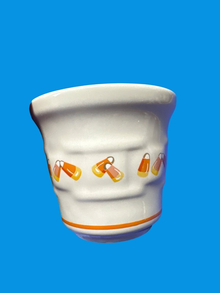 Longaberger Ceramic Candy Corn Pattern Votive Holder Or Small Bowl