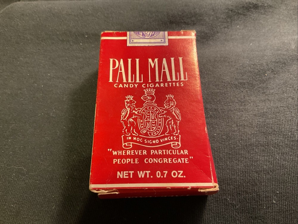 Vintage Pall Mall Candy Cigarette Box. (Empty). 7oz