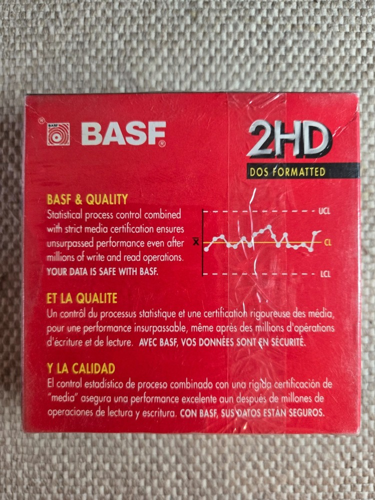 BASF Diskettes 3.5" 2HD DOS High Density Diskettes -Two 10 Packs- NEW, Sealed