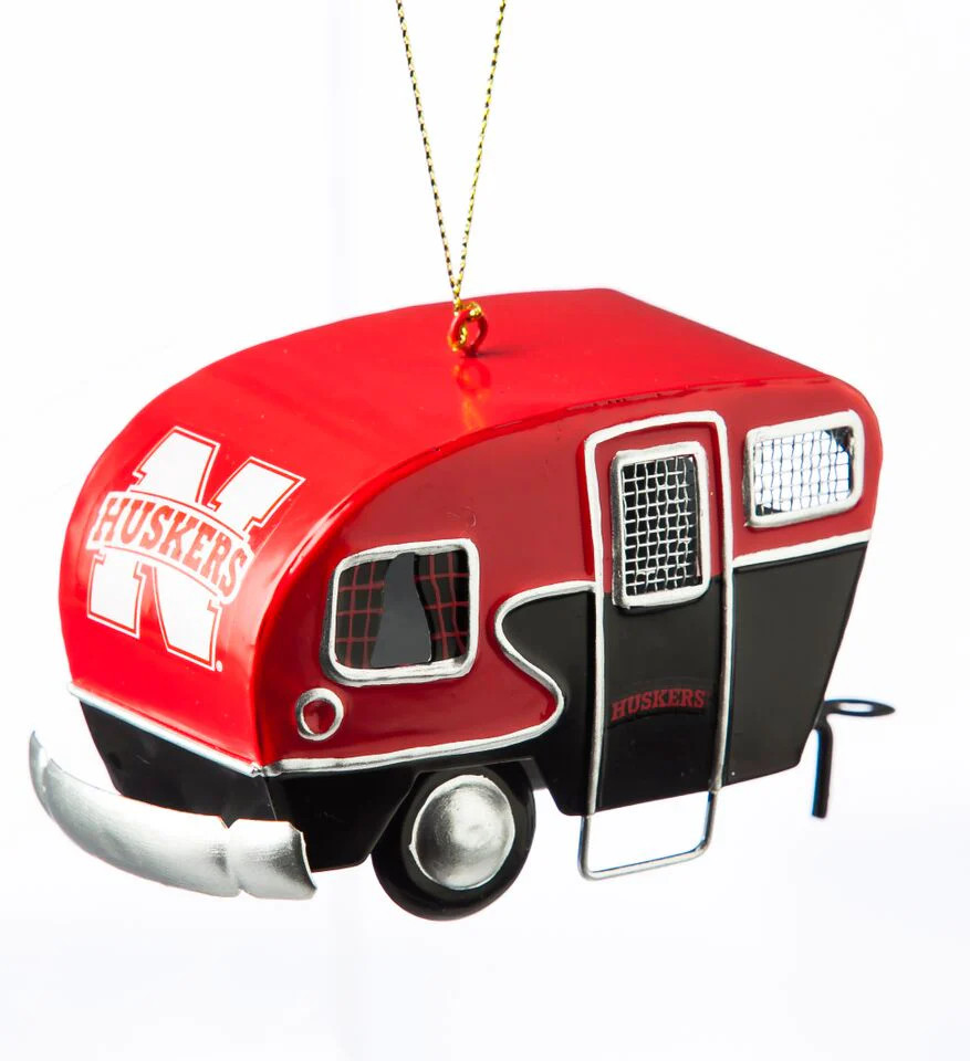 Nebraska Cornhuskers Ornament Camper Design