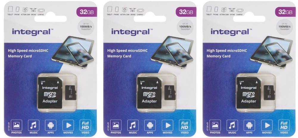 3Pack 32GB Micro SD Card SDHC Memory Card For Phone Camera Drone Raspberry Pi